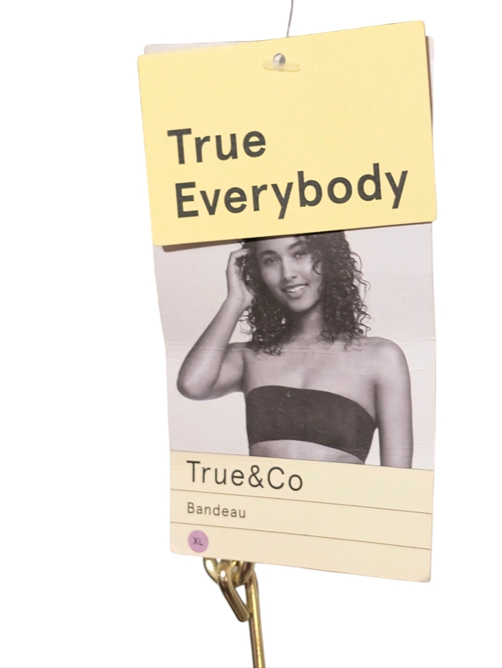 ✨ NWT True & Co Everybody Bandeau Bra XL Black Convertible Strapless  ✨ - Picture 6 of 8
